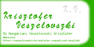 krisztofer veszelovszki business card